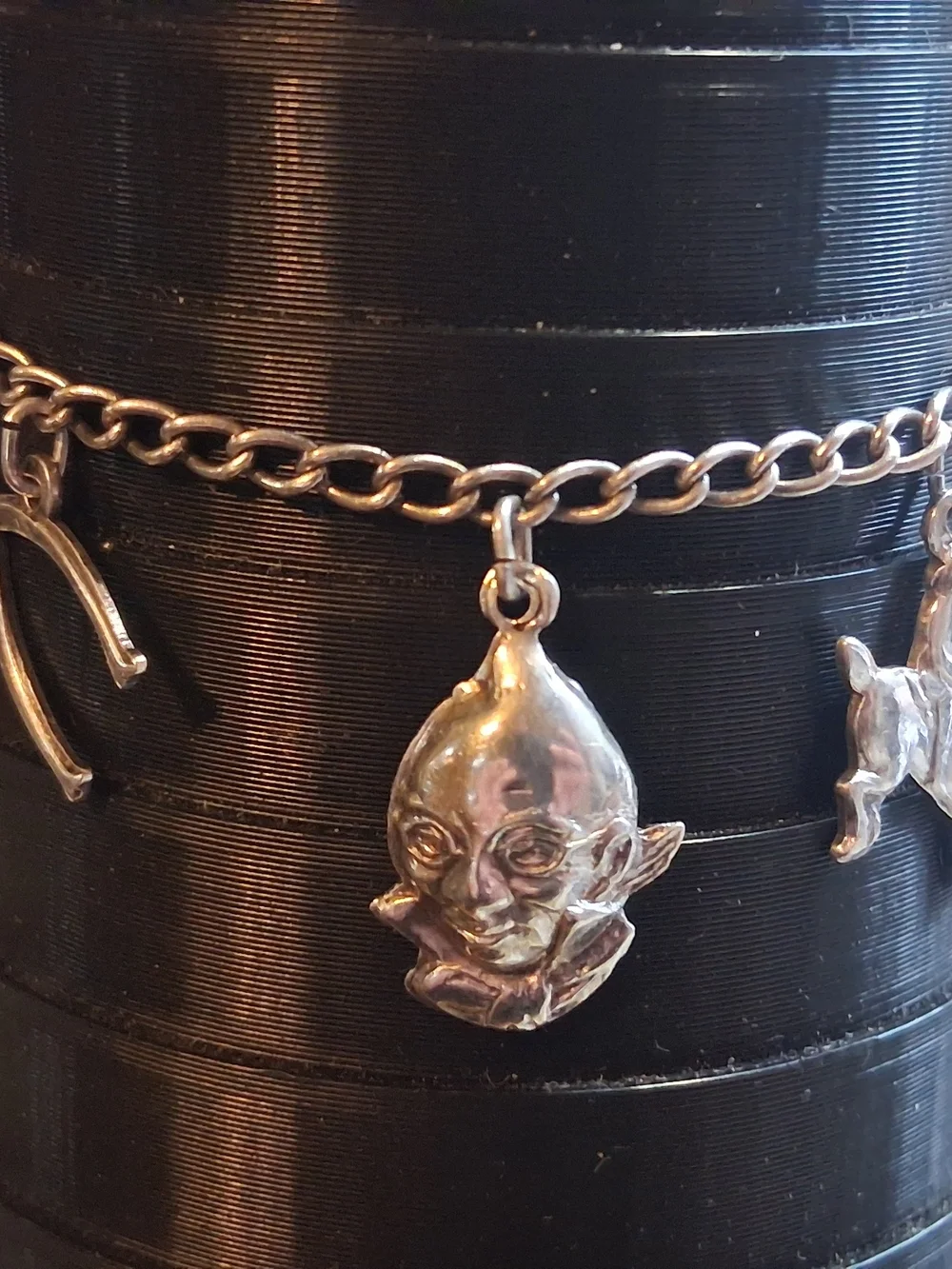moSterling Silver Charm Bracelet with Horseshoe, Clover & Animal Charms - 6.5